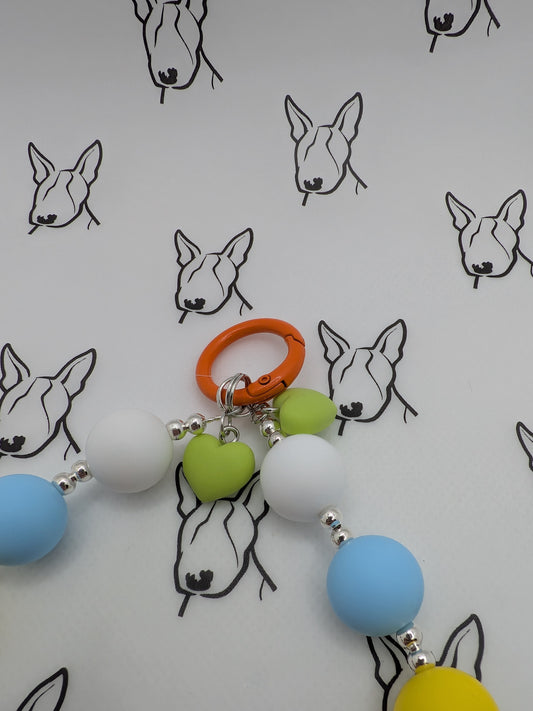 Colourful Phone Strap | Round Silicone Beads | Cute Phone or Bag Charm Gift