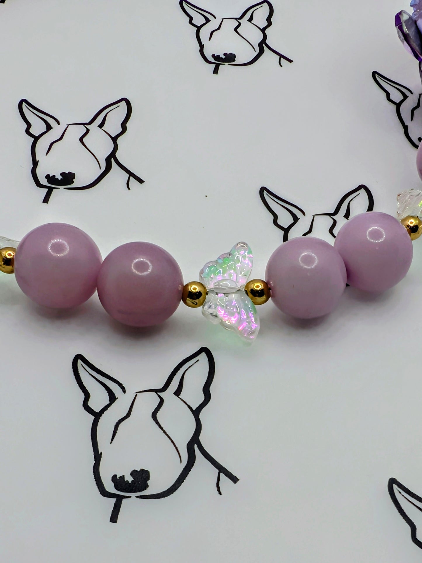 Bohdi Bead Phone Strap | Purple Bling Bow Charm | Cute Phone or Bag Charm Gift