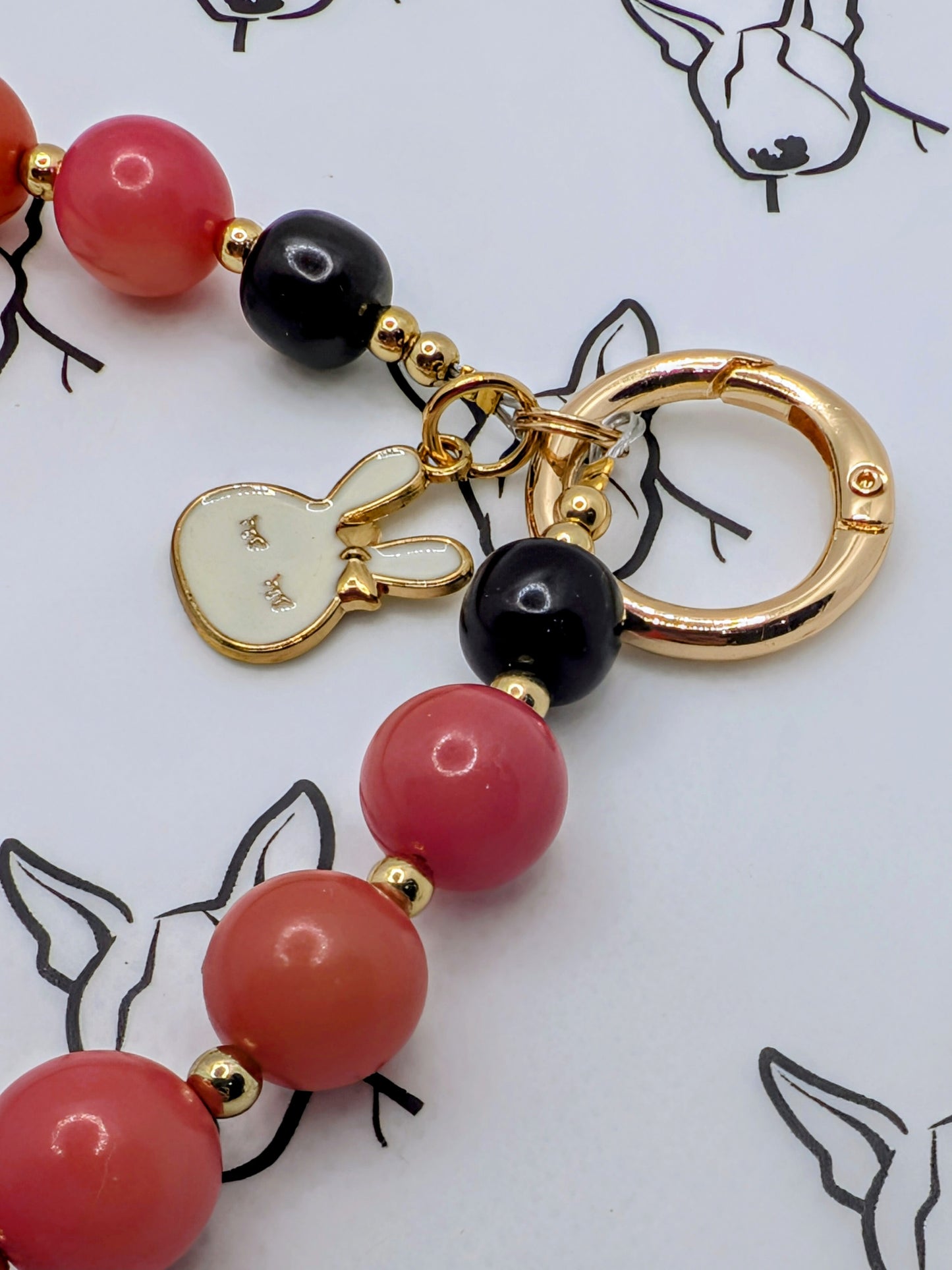 Bohdi Bead Phone Strap | Red Bodhi Beads | Cute Phone or Bag Charm Gift