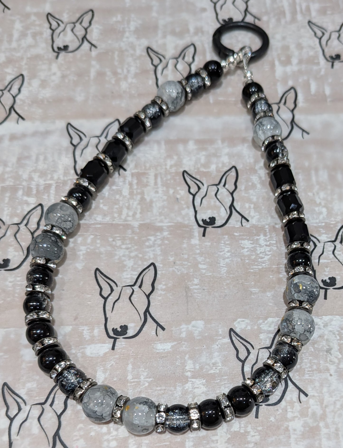 Black Sparkle Phone Strap | Glass Beads | Cute Phone or Bag Charm Gift