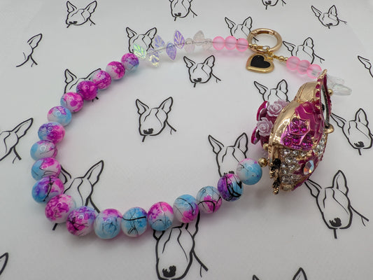 Pink Owl Phone Strap | Pink Glass Beads | Cute Phone or Bag Charm Gift