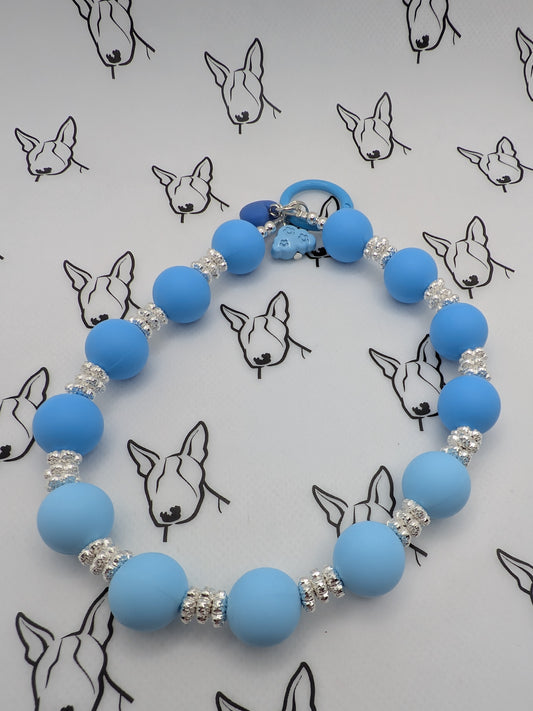 Blue Phone Strap | Blue Silicone Beads | Cute Phone or Bag Charm Gift