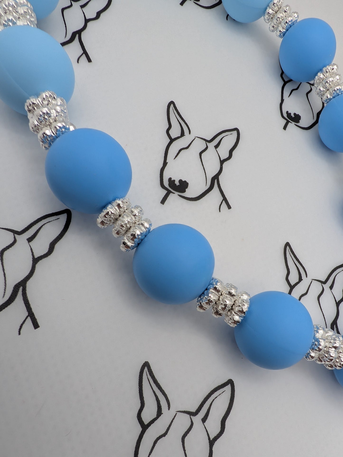 Blue Phone Strap | Blue Silicone Beads | Cute Phone or Bag Charm Gift