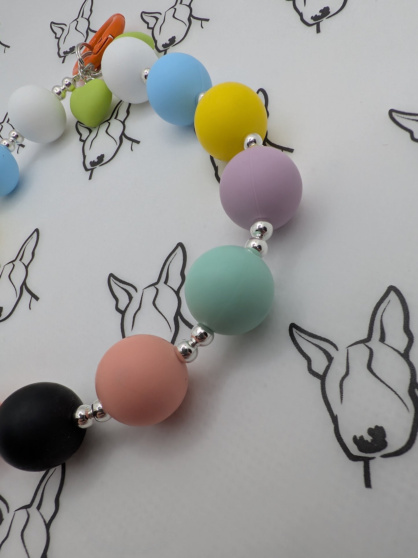 Colourful Phone Strap | Round Silicone Beads | Cute Phone or Bag Charm Gift