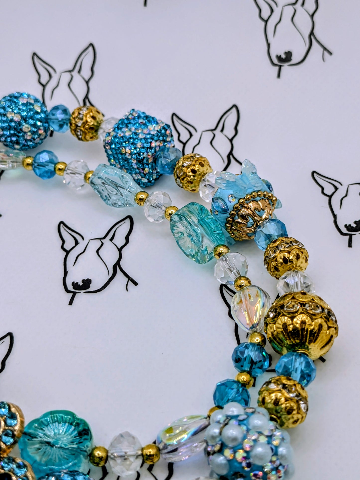 Sparkle Peacock Phone Strap | Blue & Gold Sparkle Beads | Cute Phone or Bag Charm Gift